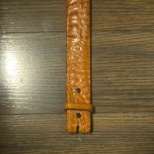 SAFARI Crocodile Embossed Leather Belt /NO BUCKLE